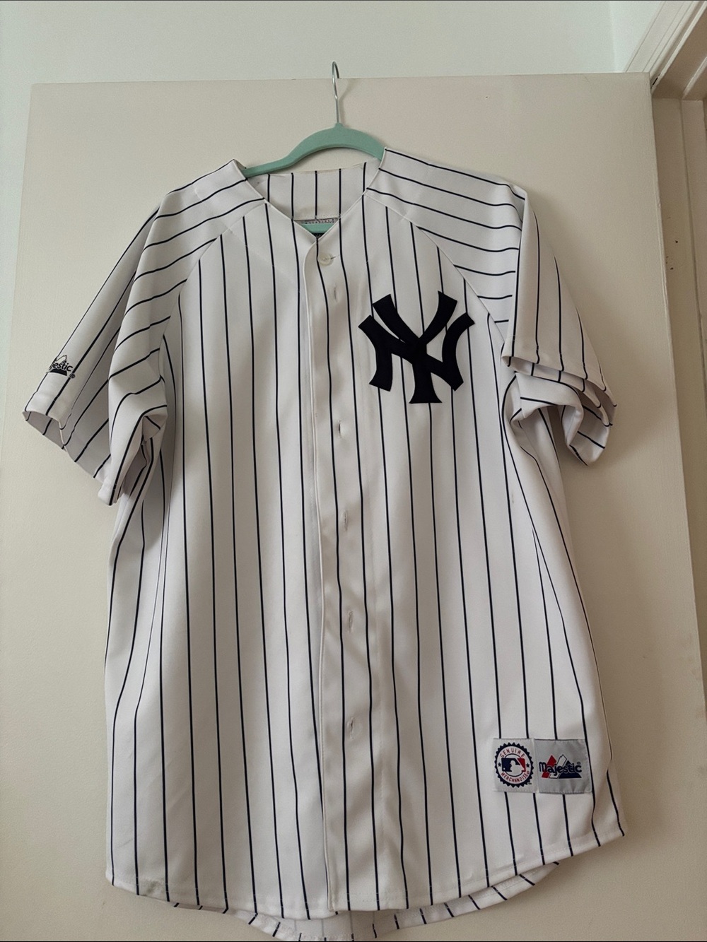 New York Yankees White Pinstripe Baseball Jersey